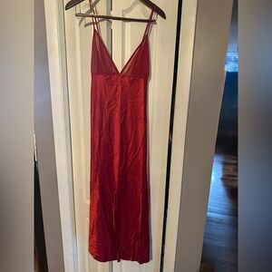 Secrets in Lace Bettie Page Vibrant Red Chemise Nightgown Sz XL